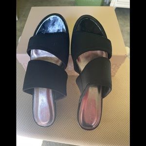 Calvin Klein stretch strap sandals